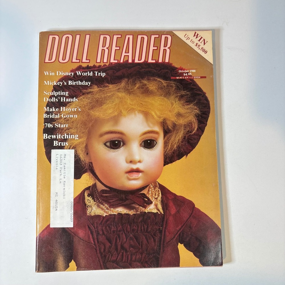 Vintage Doll Reader Magazine October 1988 Mickey's Birthday Brus Dolls by Jerri